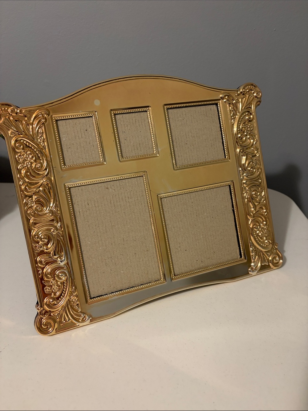 Vintage 1990’s Godinger Silver Plate 20th Century Baroque multi Picture Frame
